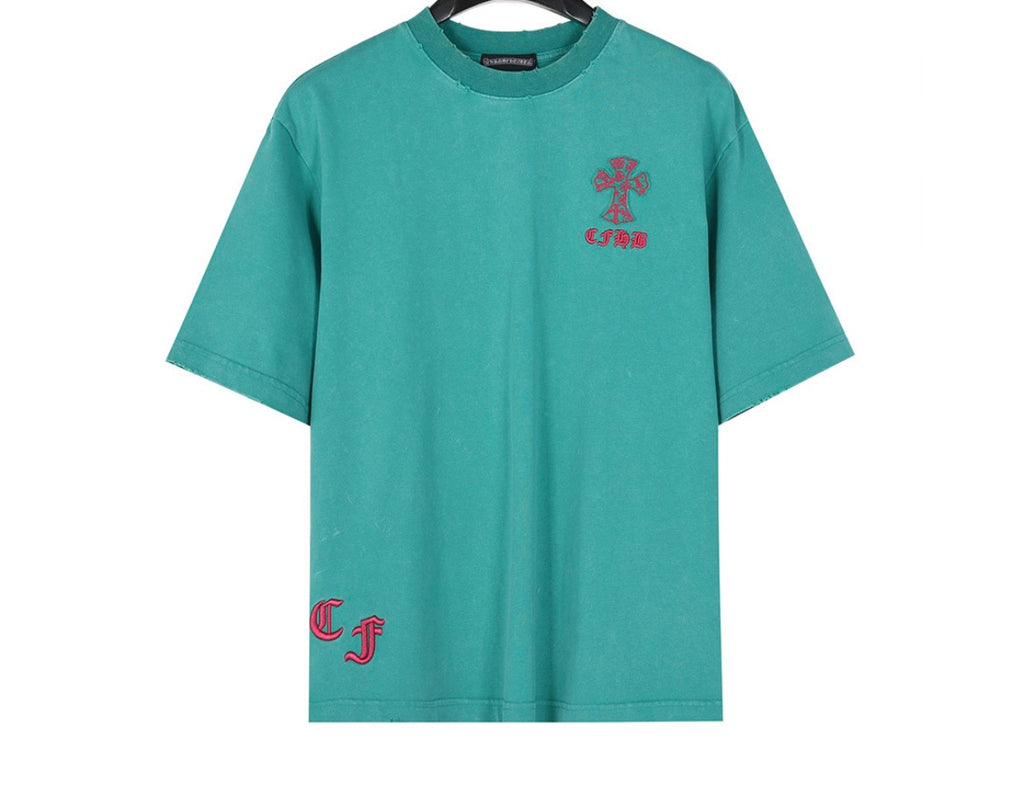 Chrome Hearts Ornate Cross Embroidered T-Shirt
