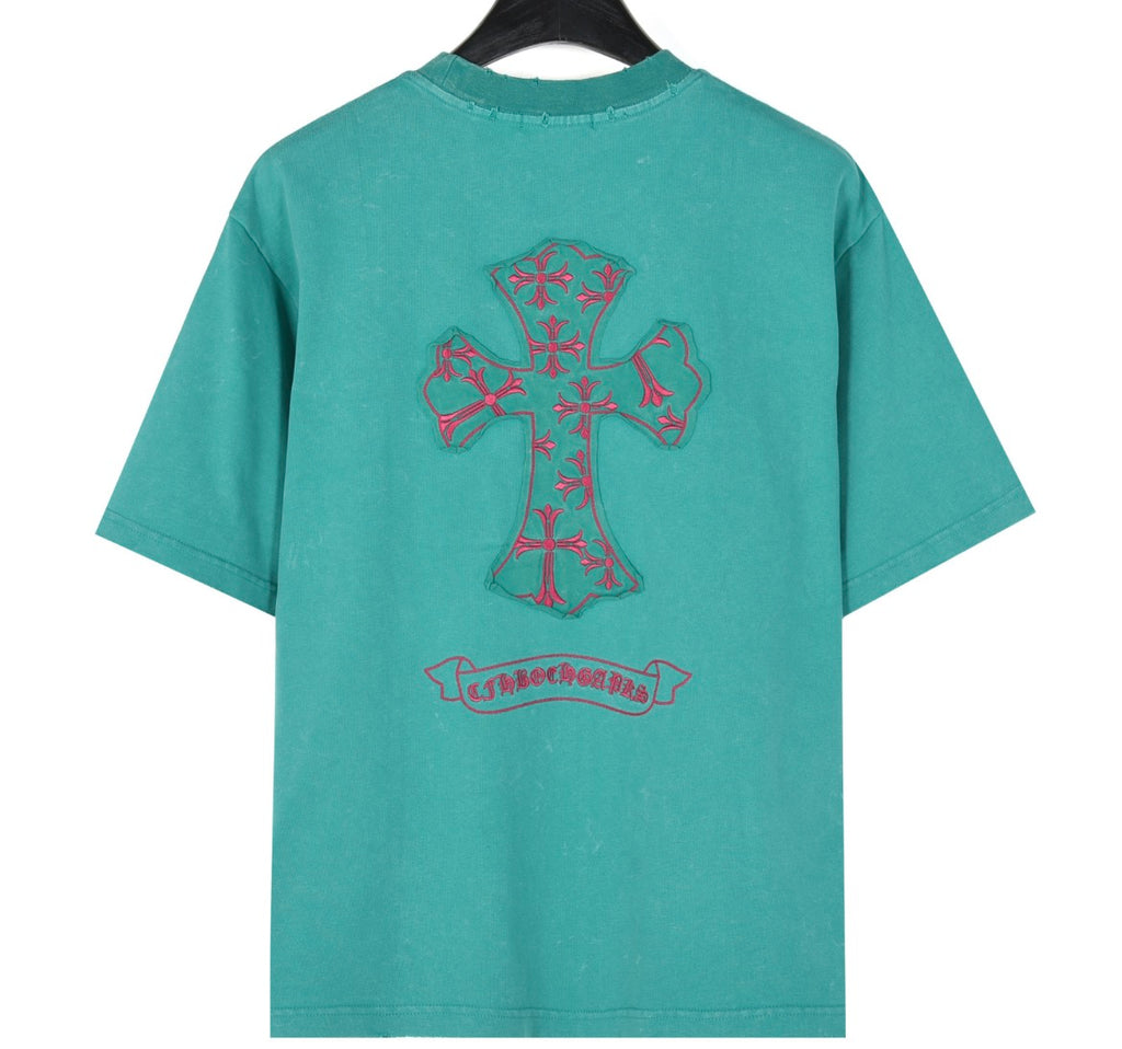 Chrome Hearts Ornate Cross Embroidered T-Shirt