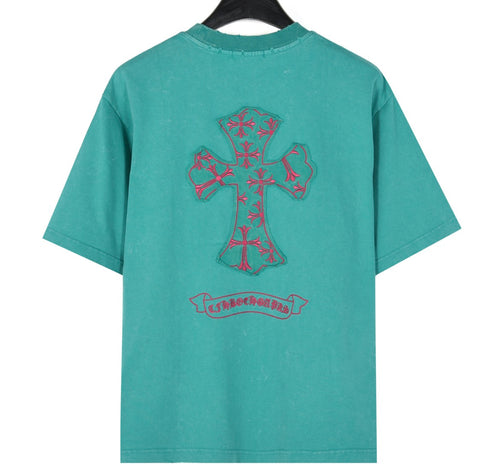 Chrome Hearts Ornate Cross Embroidered T-Shirt