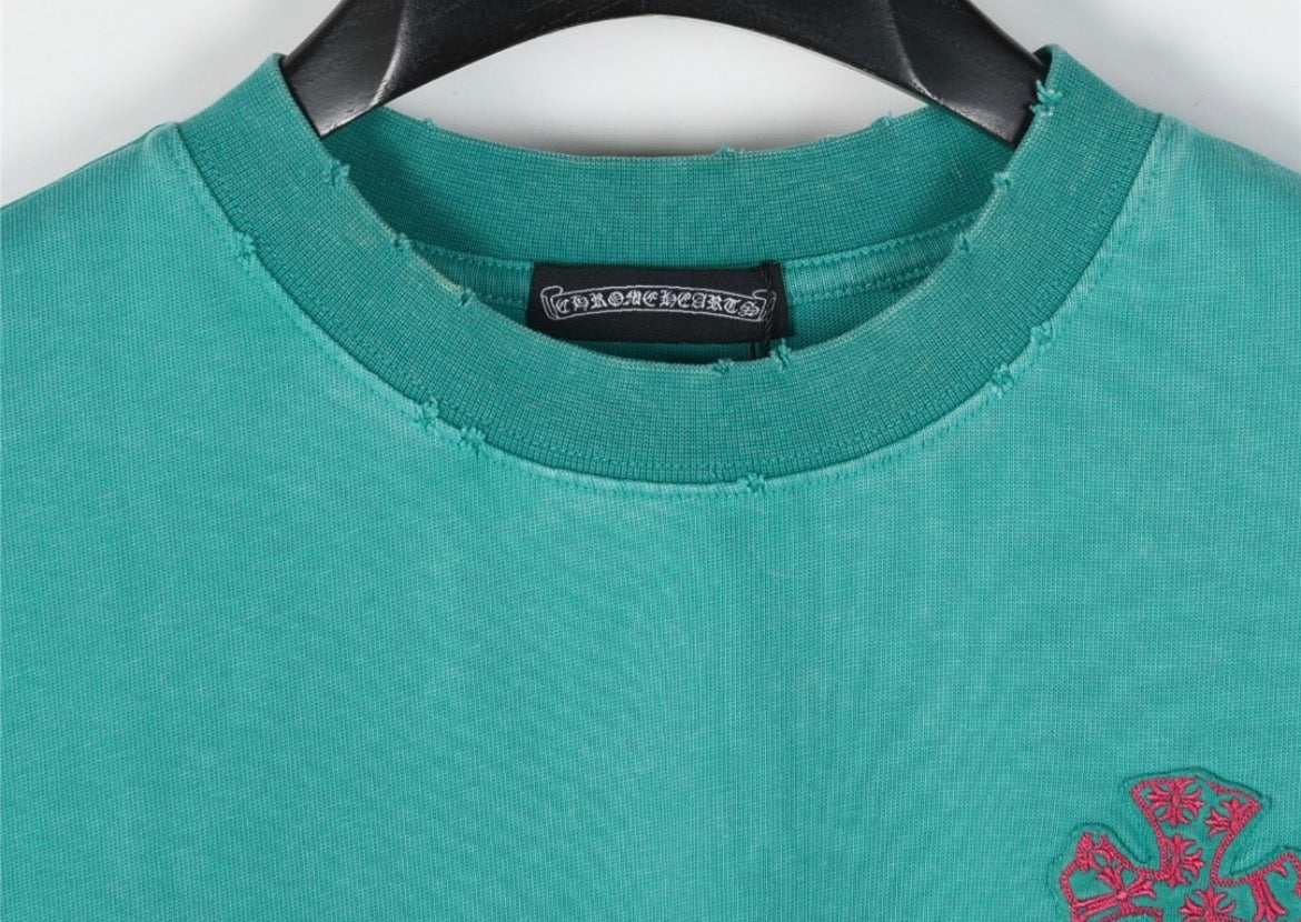 Chrome Hearts Ornate Cross Embroidered T-Shirt