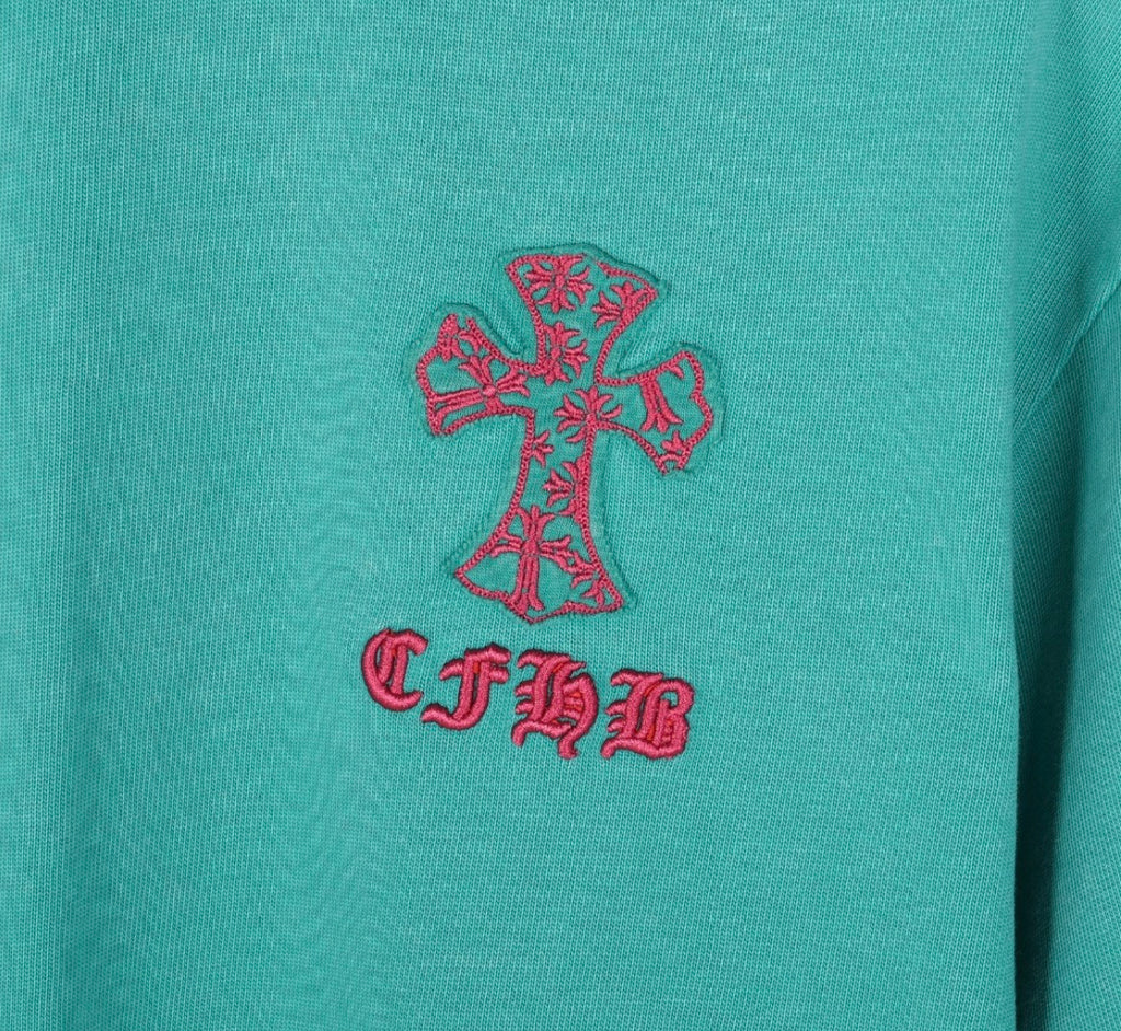 Chrome Hearts Ornate Cross Embroidered T-Shirt