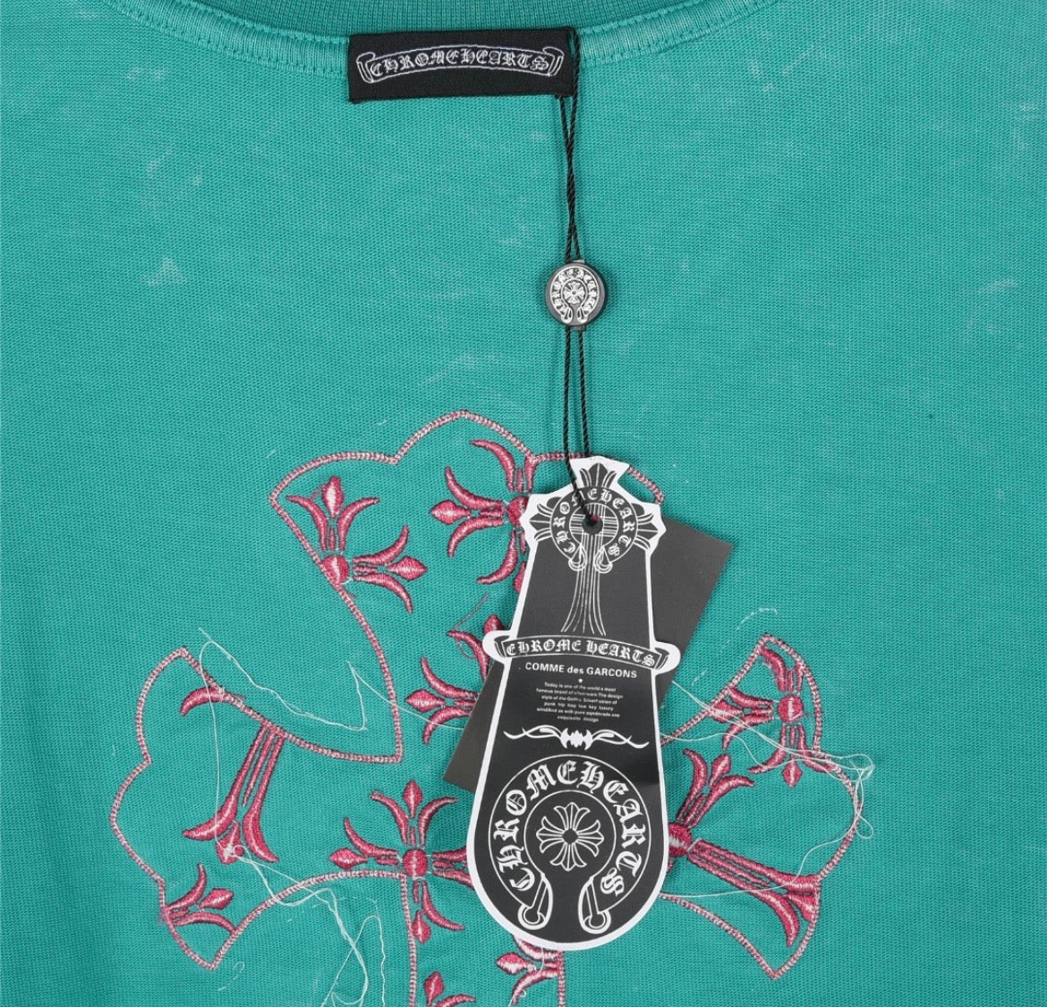 Chrome Hearts Ornate Cross Embroidered T-Shirt