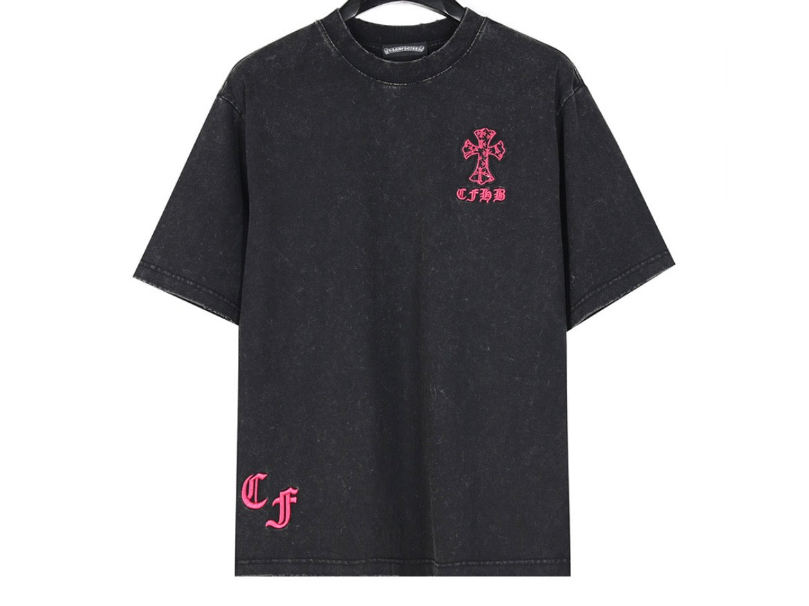 Chrome Hearts Ornate Cross Embroidered T-Shirt