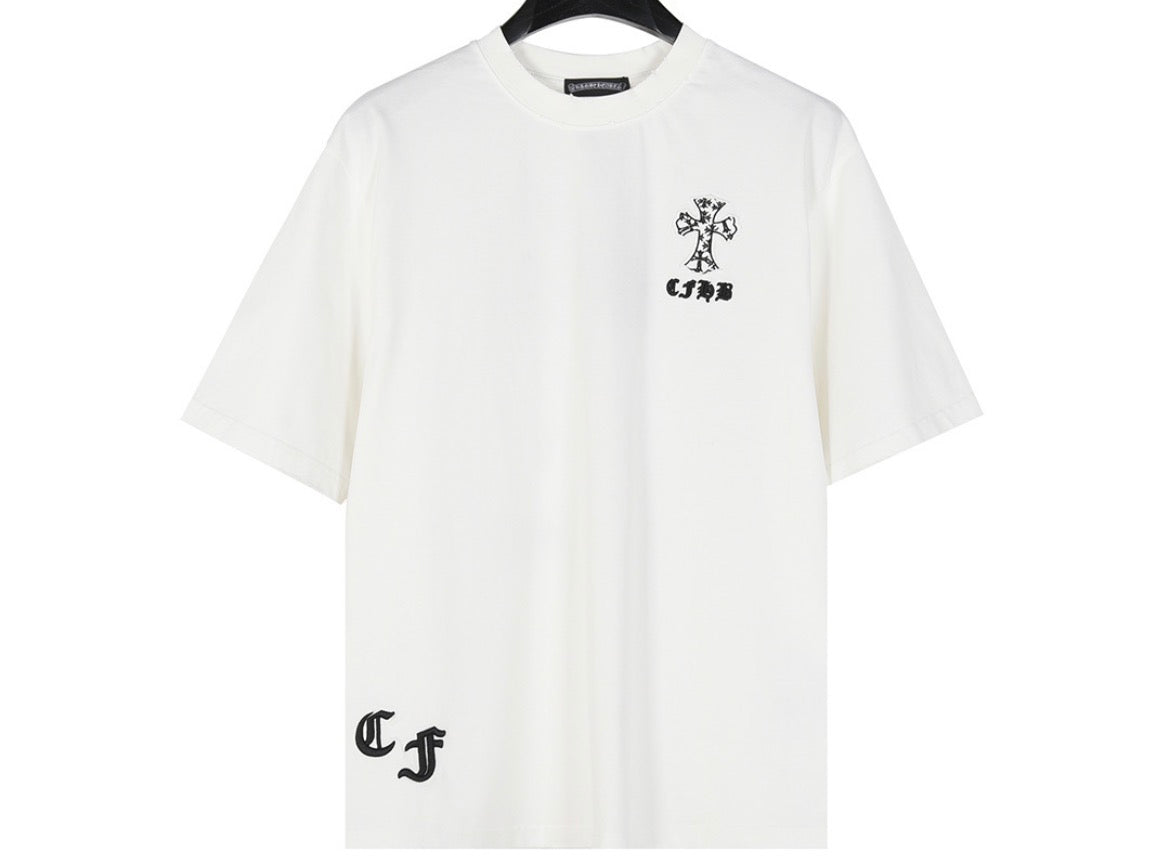 Chrome Hearts Ornate Cross Embroidered T-Shirt