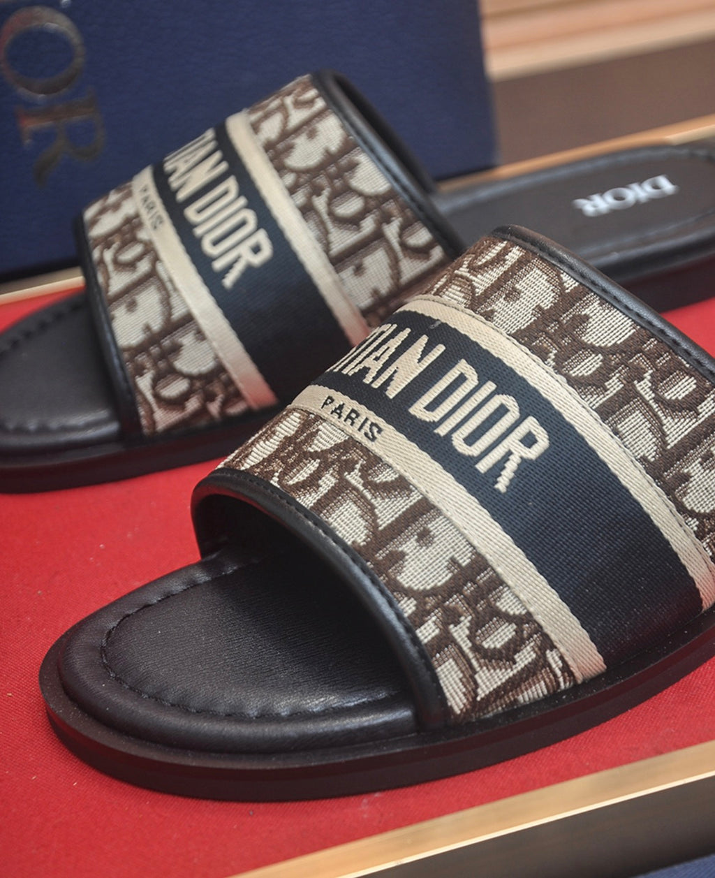 Dior Aqua Sandal Beige Dior Oblique Jacquard
