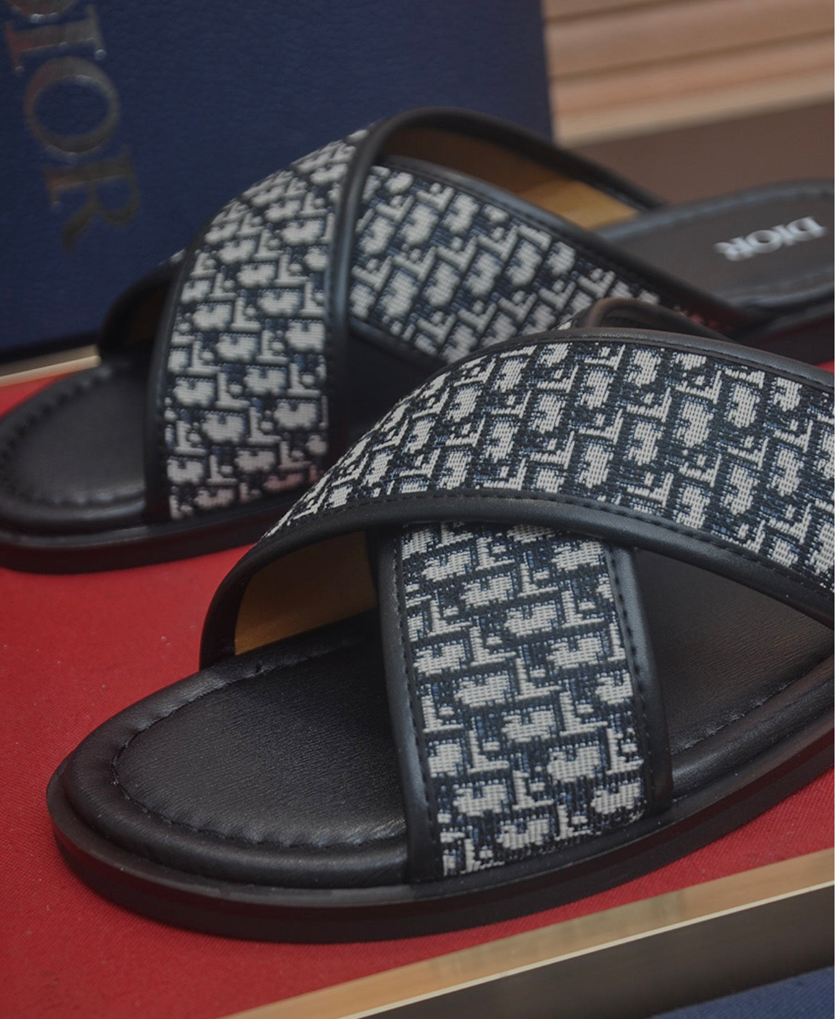 Dior Alias Sandal Beige Black Dior Oblique Jacquard