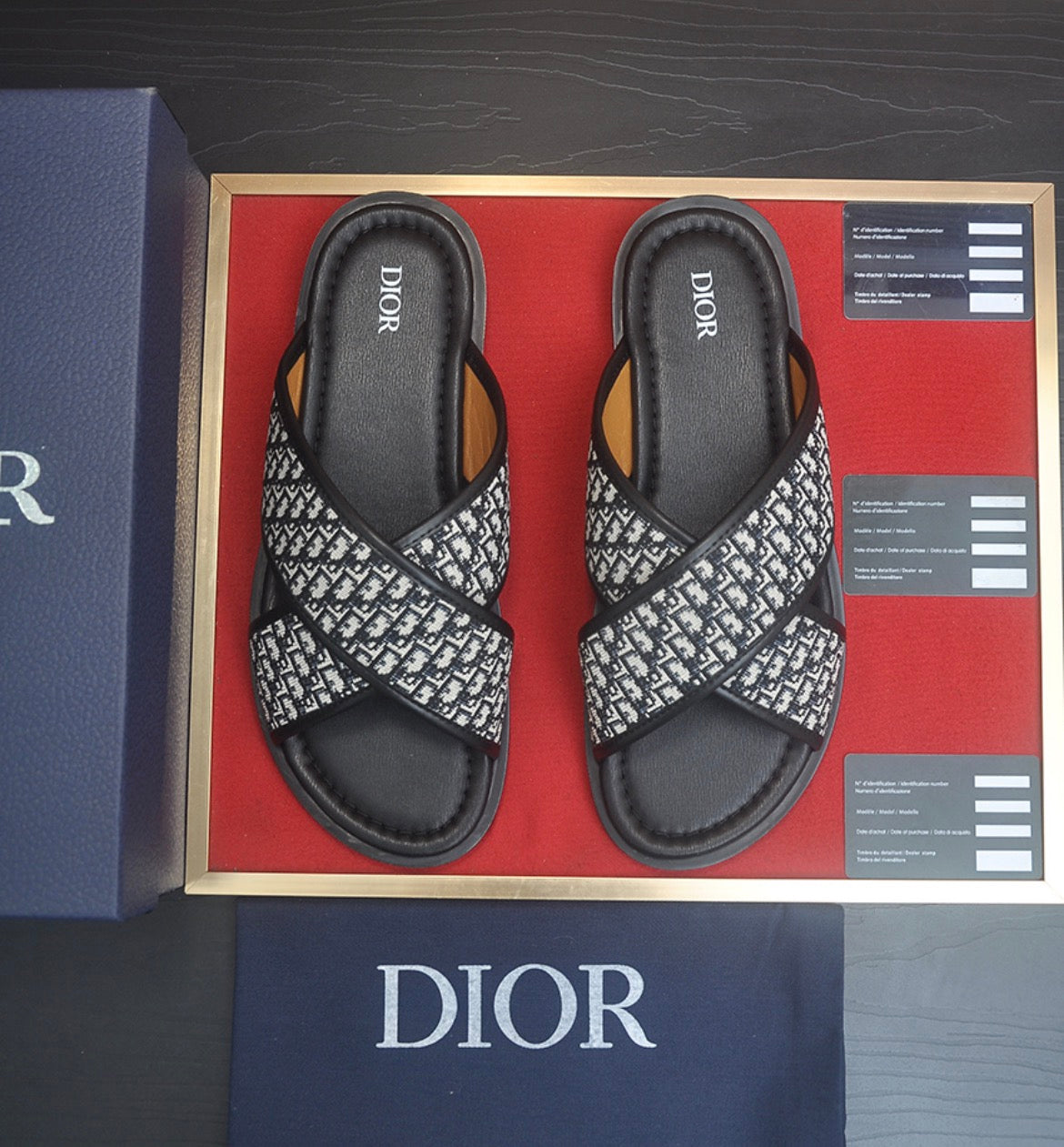 Dior Alias Sandal Beige Black Dior Oblique Jacquard