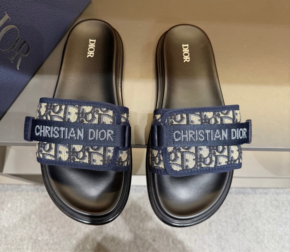Dior Aqua Sandal Black Dior Oblique Jacquard