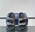 Dior Aqua Sandal Beige Black Dior Oblique Jacquard with Gold Hardware