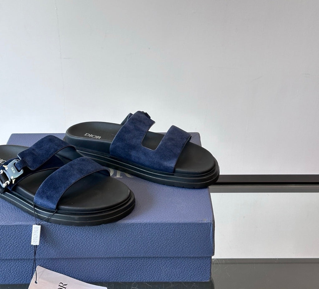 Dior Aqua Sandal Black Suede Calfskin
