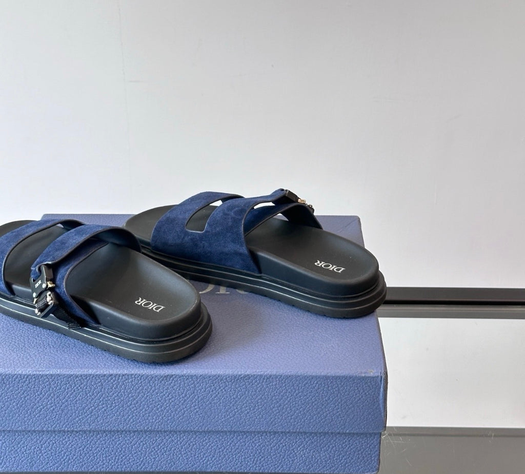 Dior Aqua Sandal Black Suede Calfskin