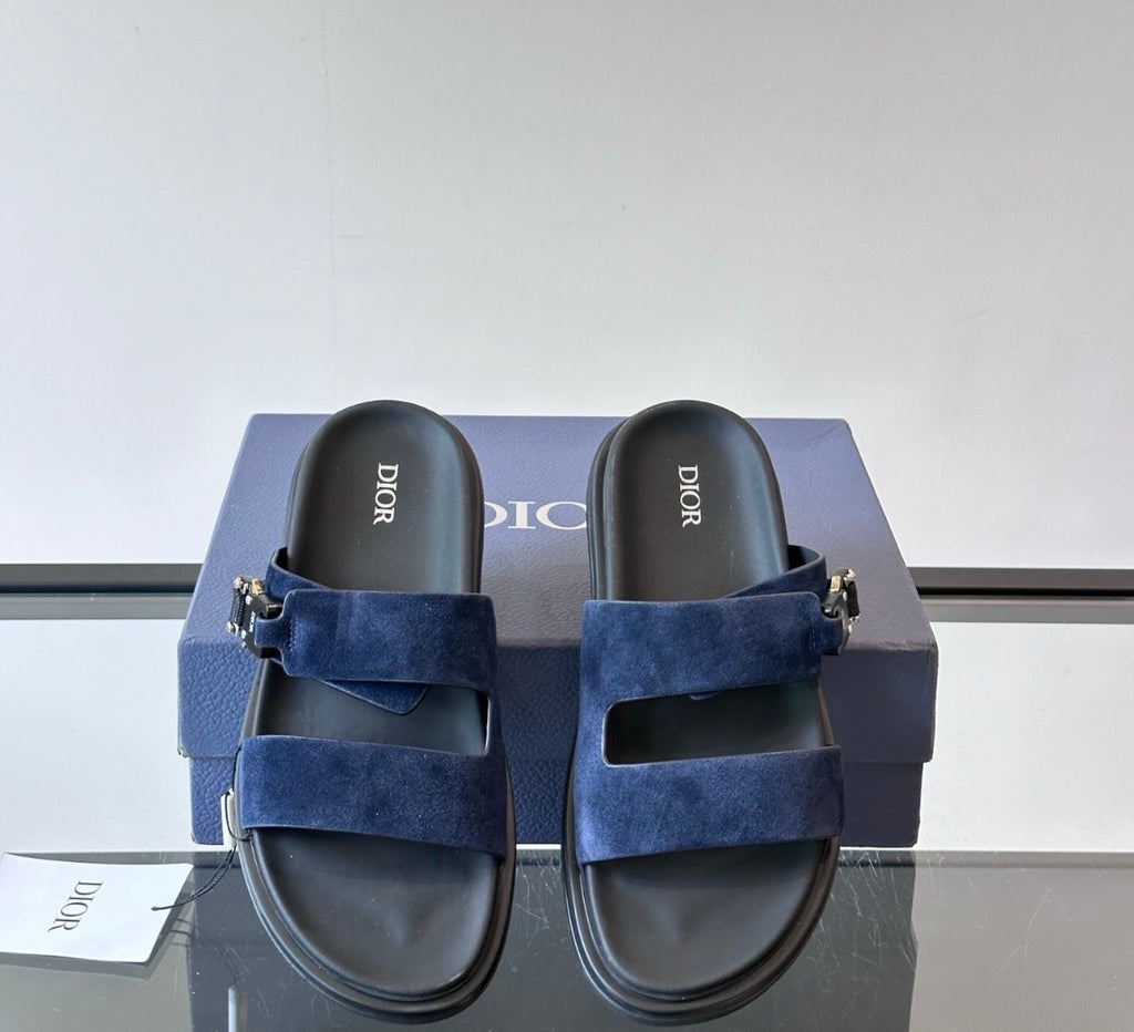 Dior Aqua Sandal Black Suede Calfskin