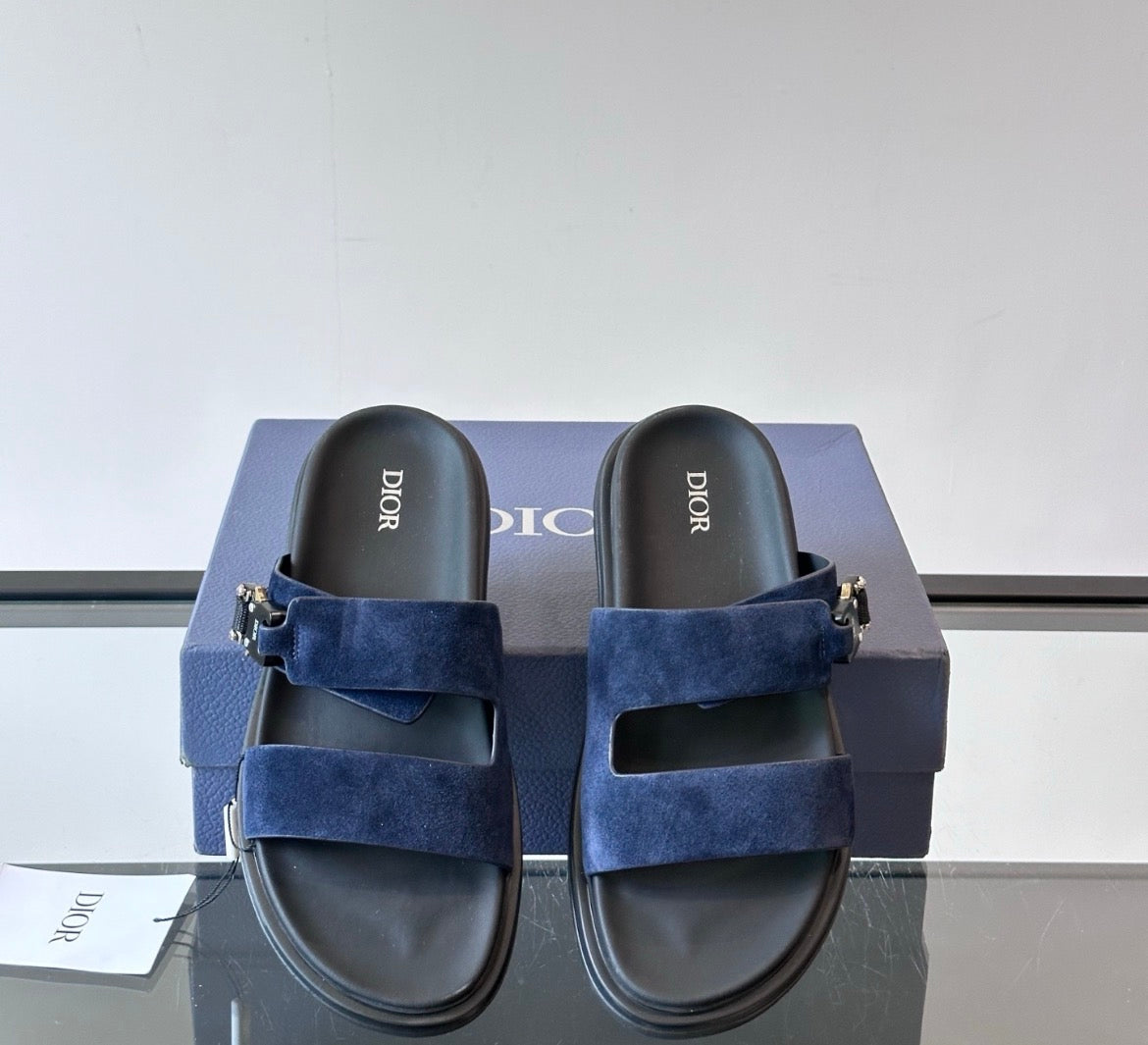 Dior Aqua Sandal Black Suede Calfskin