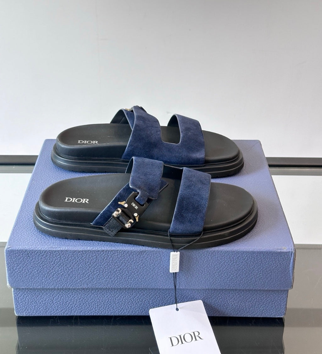 Dior Aqua Sandal Black Suede Calfskin