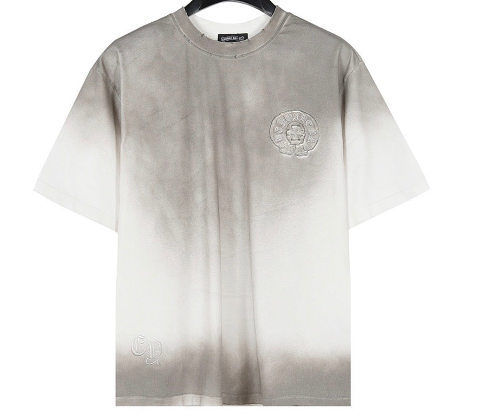 Chrome Hearts Cemetery T-Shirt Cream Vintage Wash Embroidered