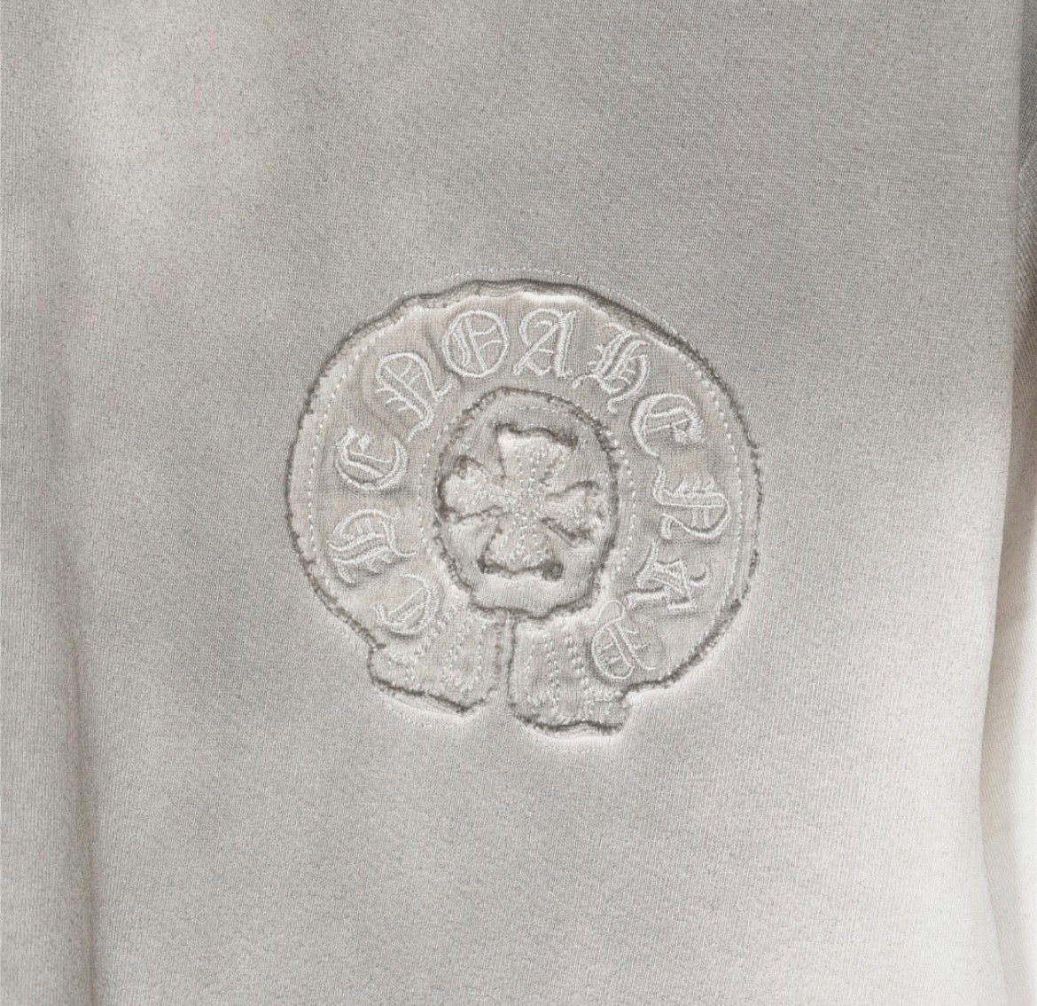 Chrome Hearts Cemetery T-Shirt Cream Vintage Wash Embroidered