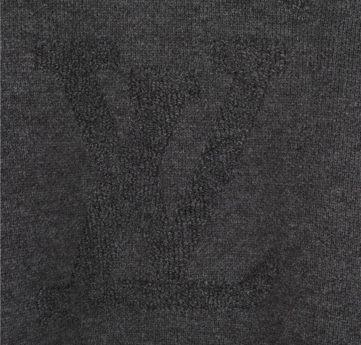 Louis Vuitton Charcoal Grey Monogram Knit Sweater