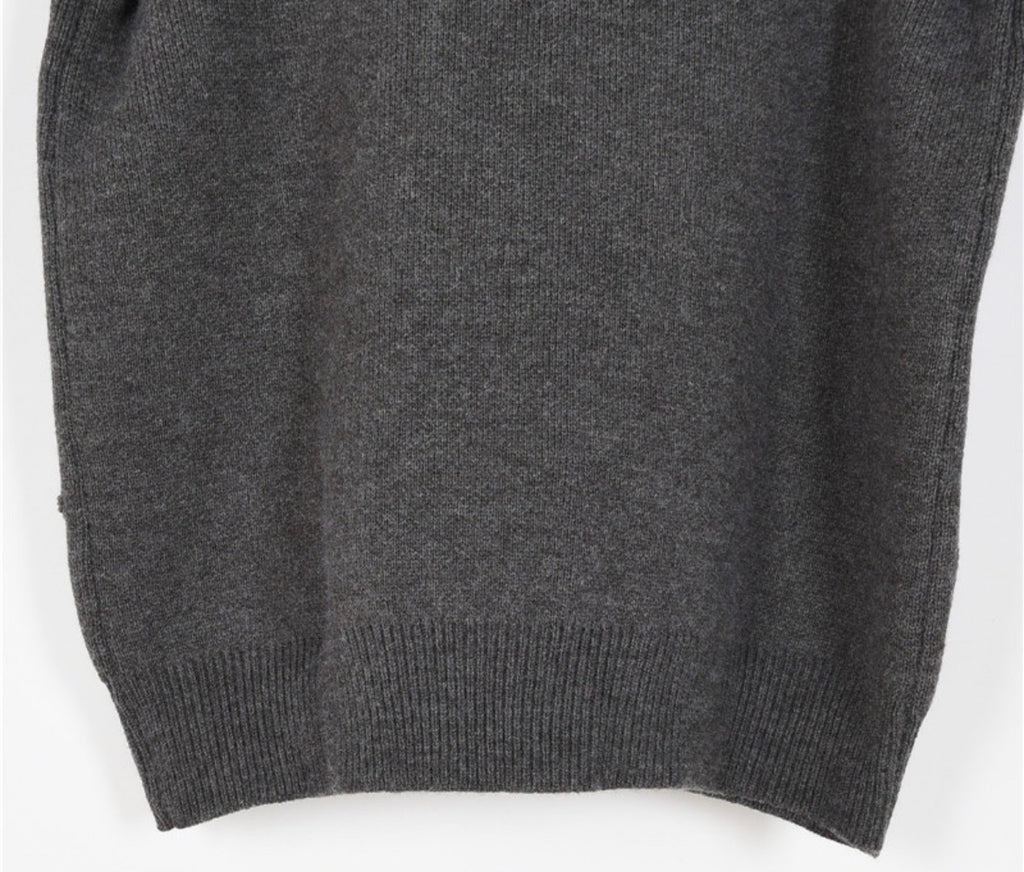 Louis Vuitton Charcoal Grey Monogram Knit Sweater