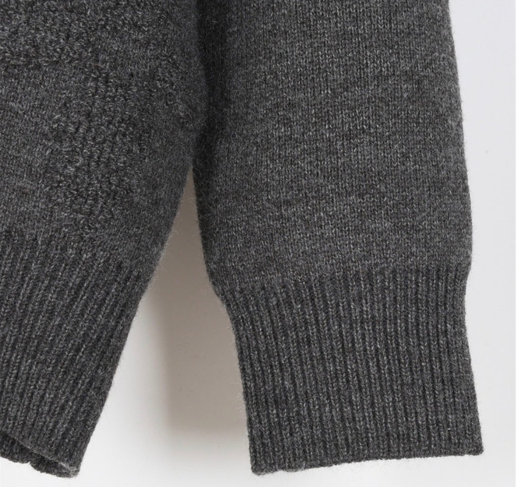 Louis Vuitton Charcoal Grey Monogram Knit Sweater