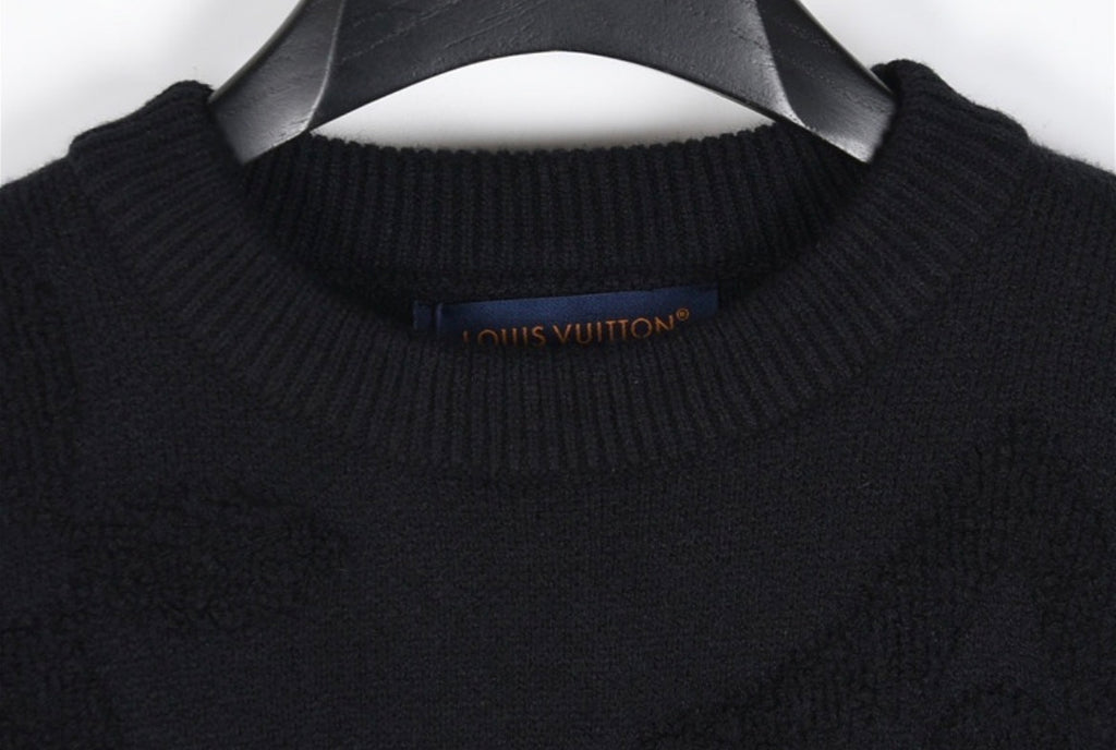 Louis Vuitton Black Monogram Knit Sweater