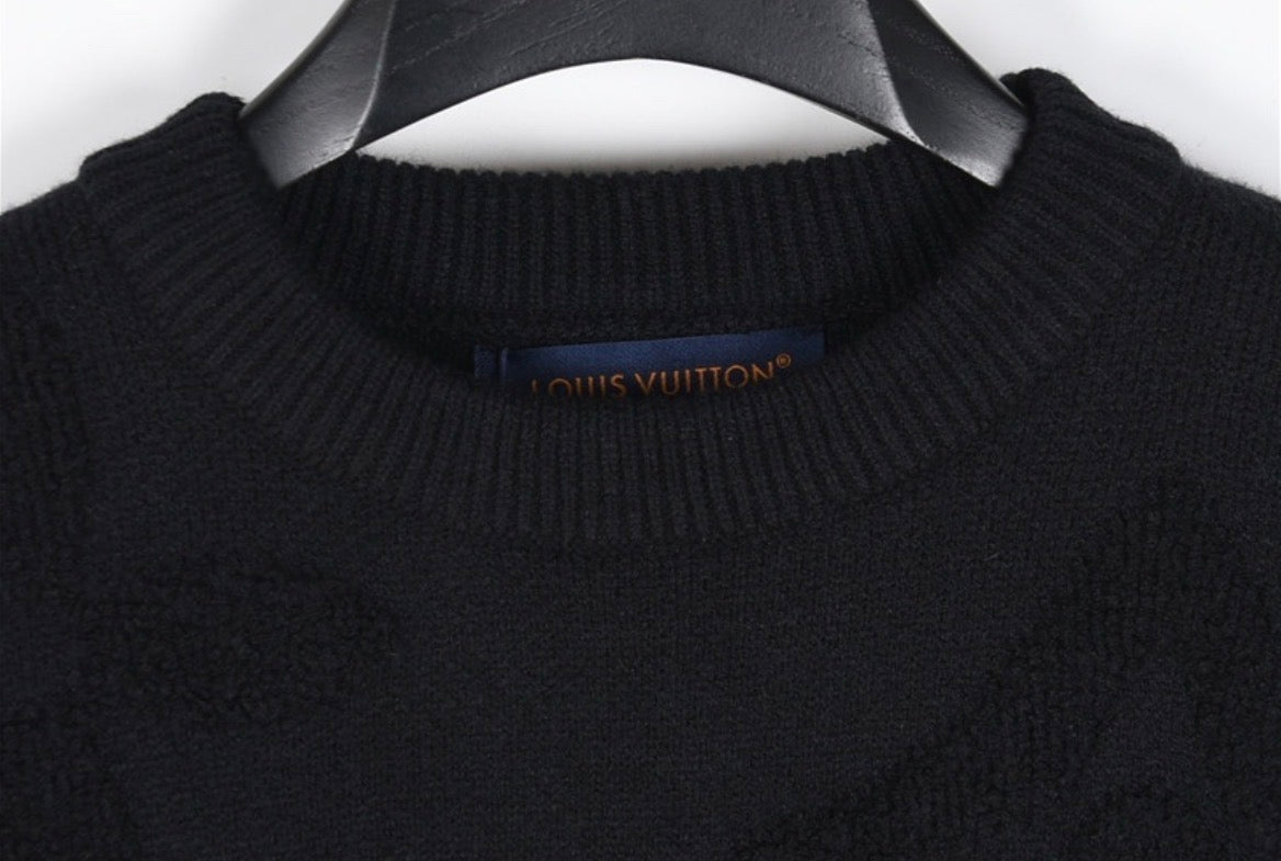 Louis Vuitton Black Monogram Knit Sweater