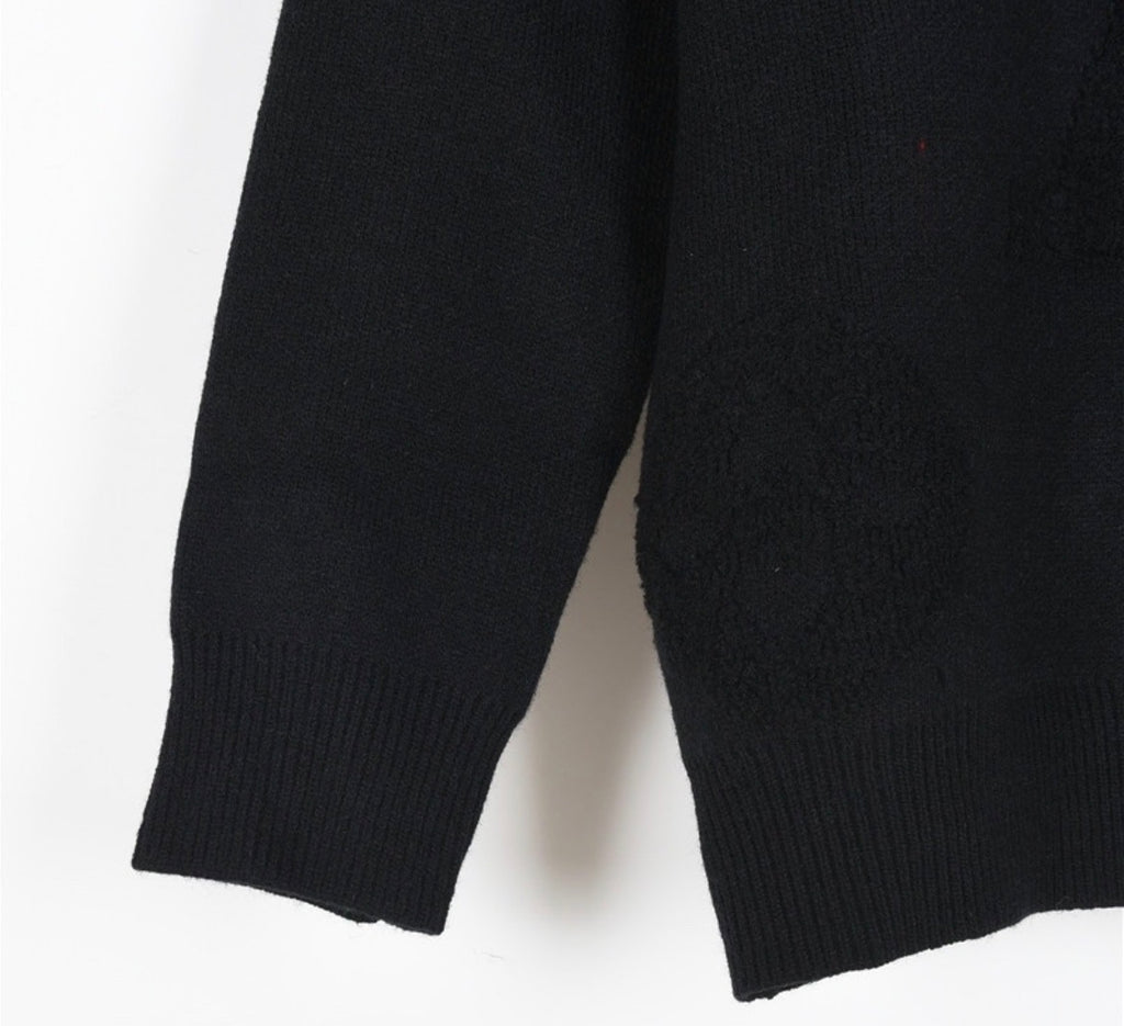 Louis Vuitton Black Monogram Knit Sweater
