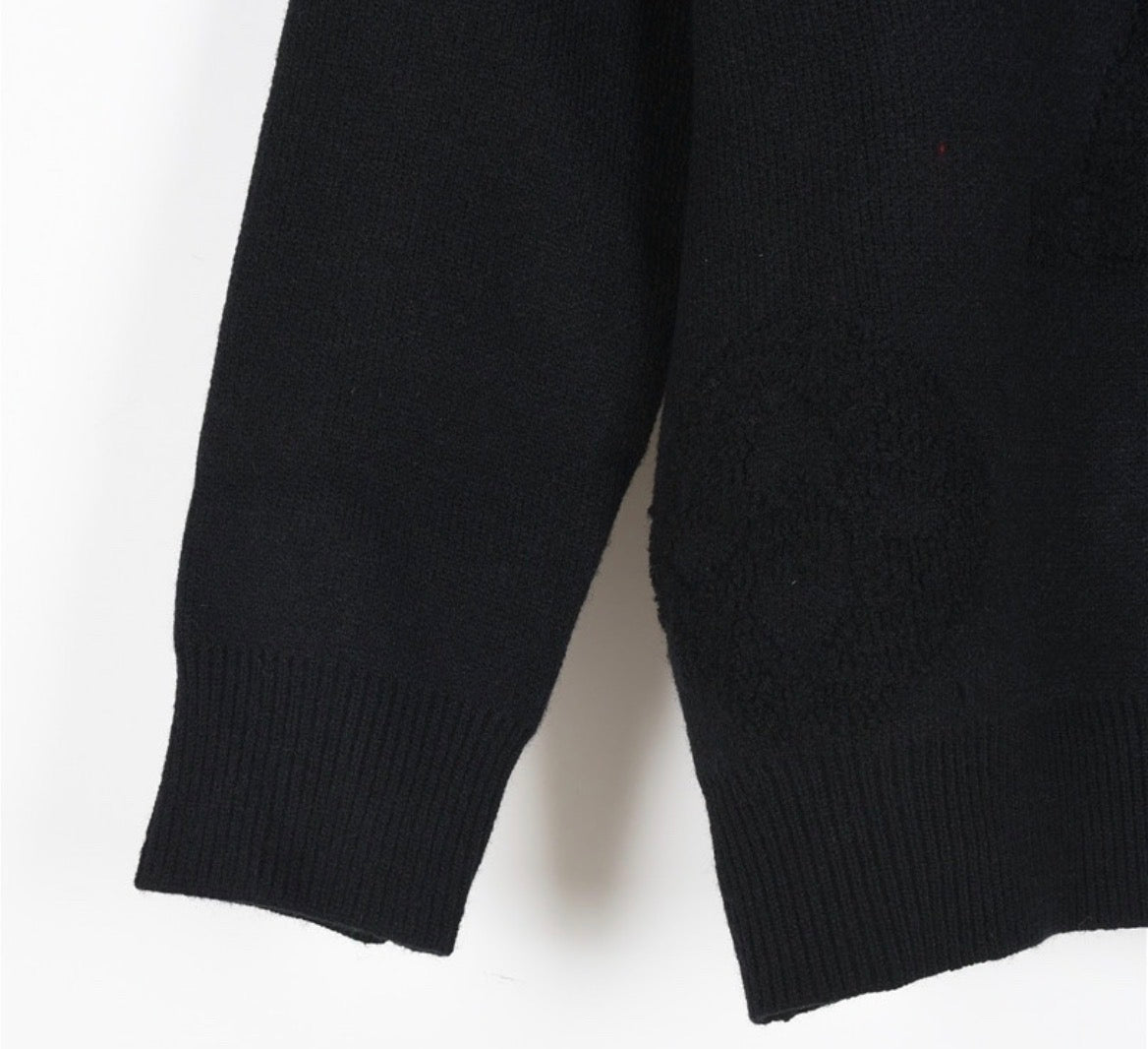 Louis Vuitton Black Monogram Knit Sweater
