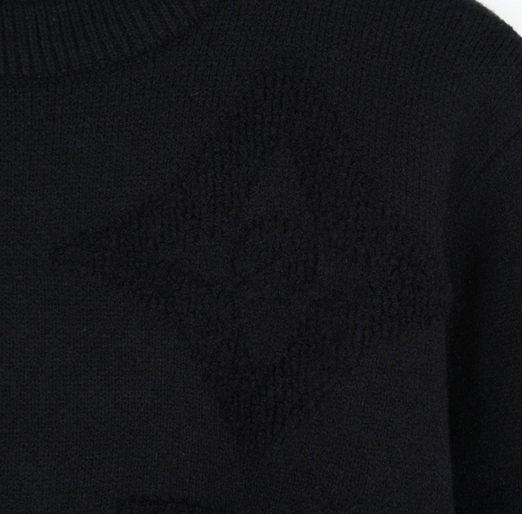 Louis Vuitton Black Monogram Knit Sweater