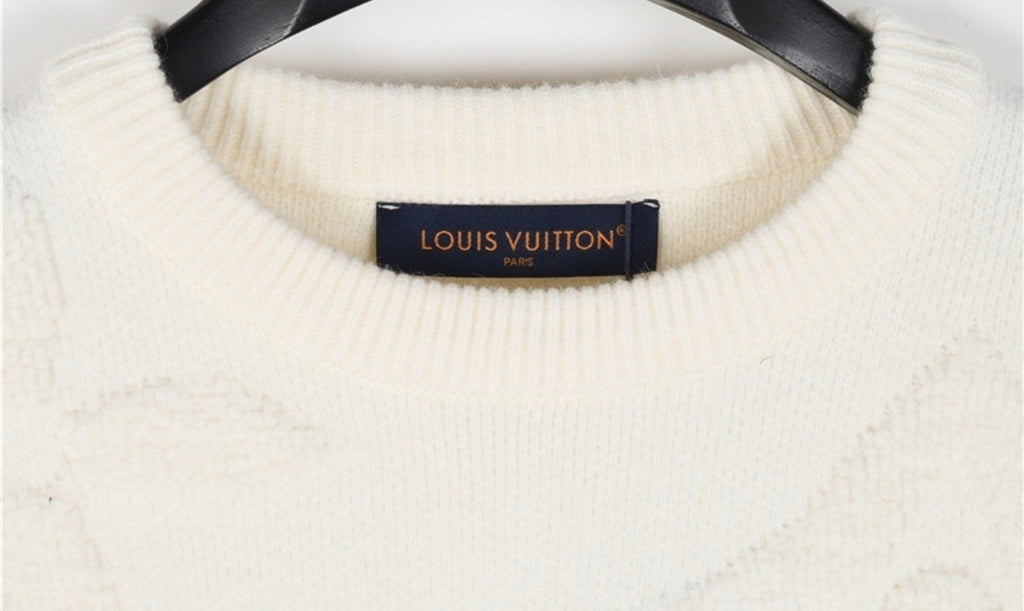 Louis Vuitton Ivory Monogram Knit Sweater