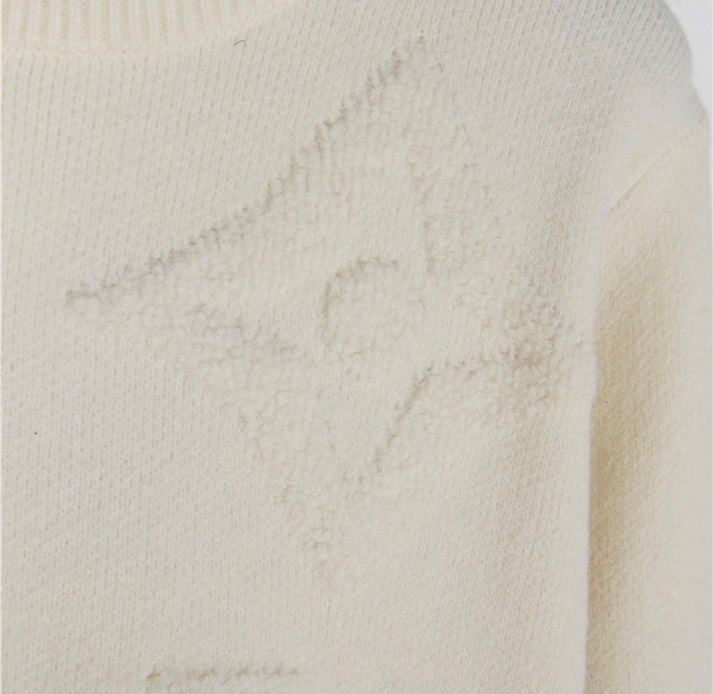 Louis Vuitton Ivory Monogram Knit Sweater