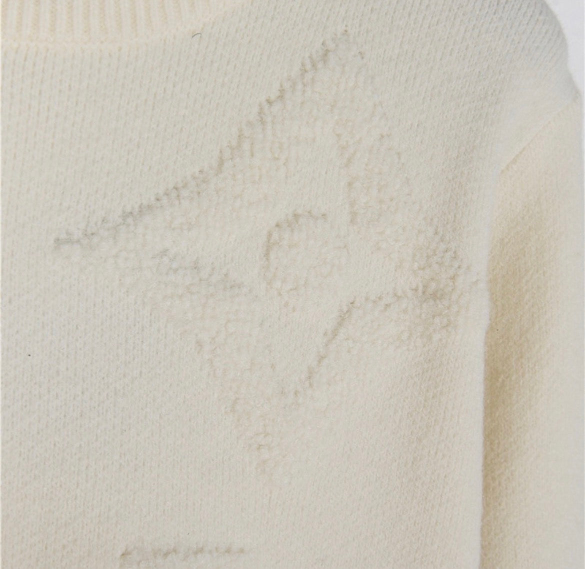 Louis Vuitton Ivory Monogram Knit Sweater