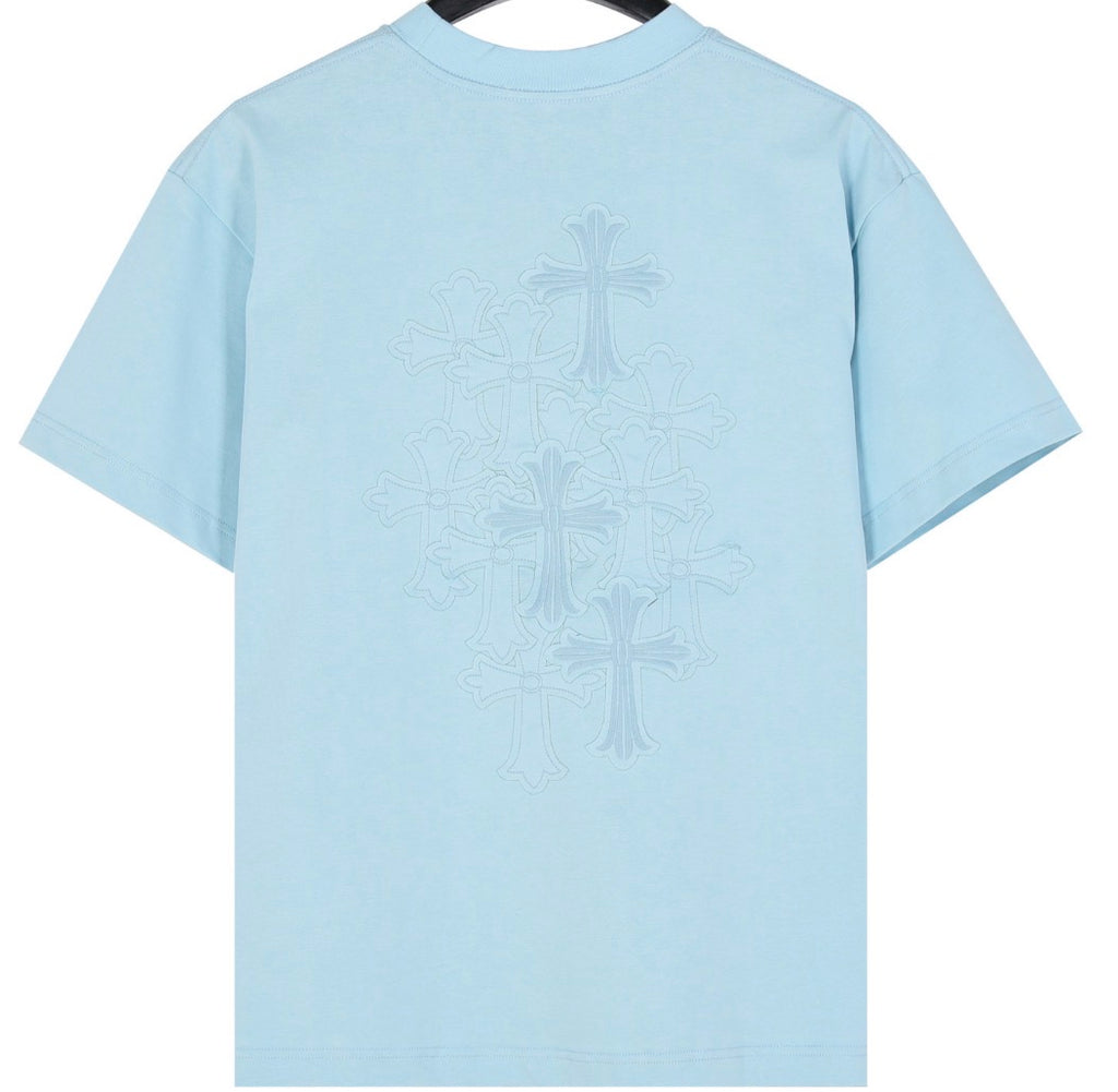 Chrome Hearts x Comme des Garçons Light Blue Cross T-Shirt
