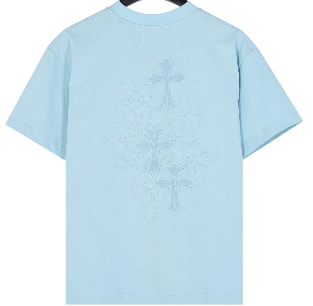Chrome Hearts x Comme des Garçons Light Blue Cross T-Shirt