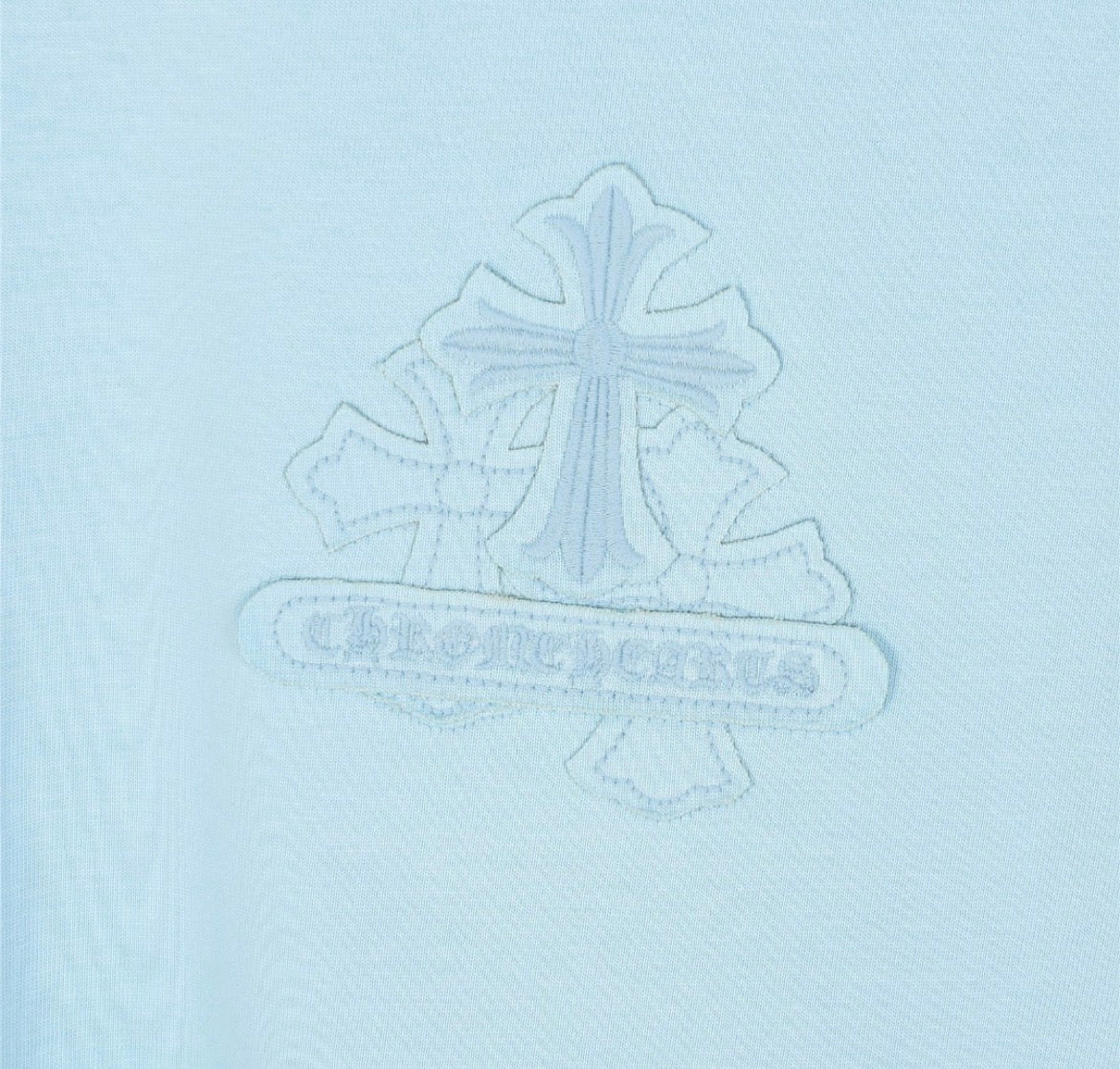 Chrome Hearts x Comme des Garçons Light Blue Cross T-Shirt