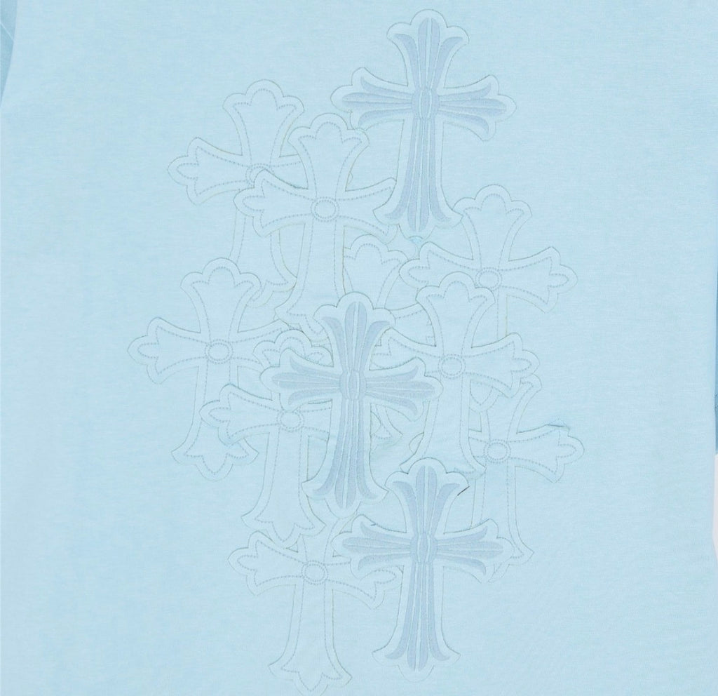Chrome Hearts x Comme des Garçons Light Blue Cross T-Shirt