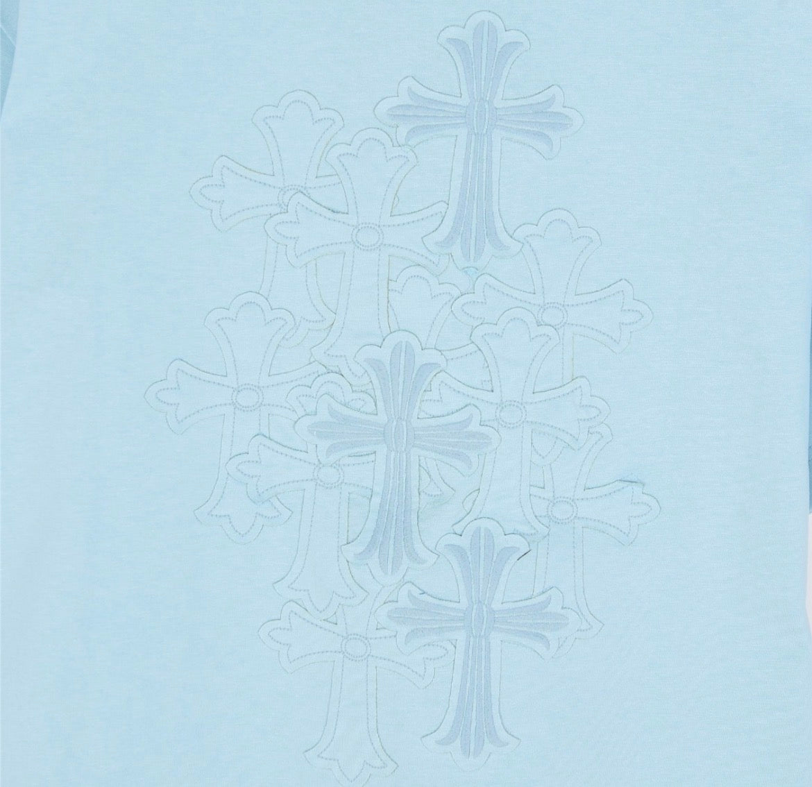 Chrome Hearts x Comme des Garçons Light Blue Cross T-Shirt