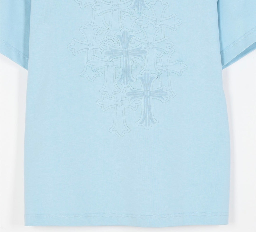 Chrome Hearts x Comme des Garçons Light Blue Cross T-Shirt
