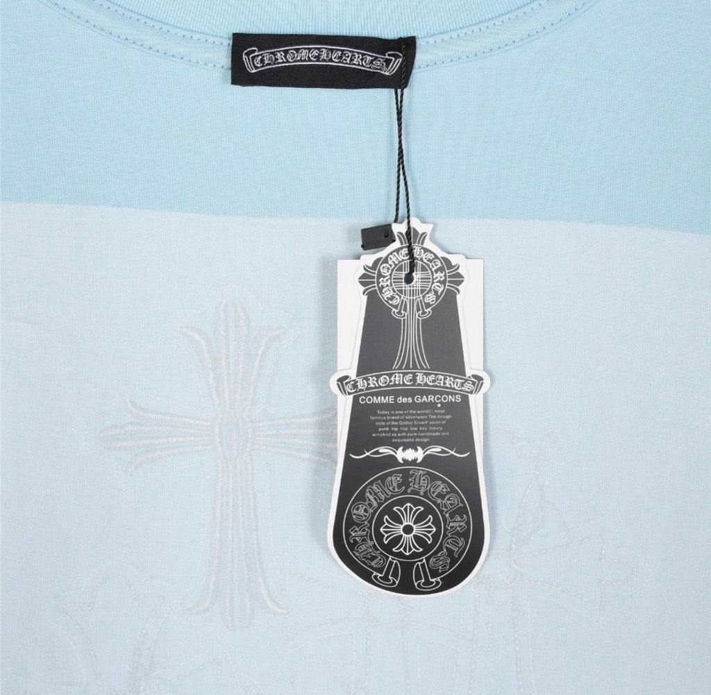 Chrome Hearts x Comme des Garçons Light Blue Cross T-Shirt