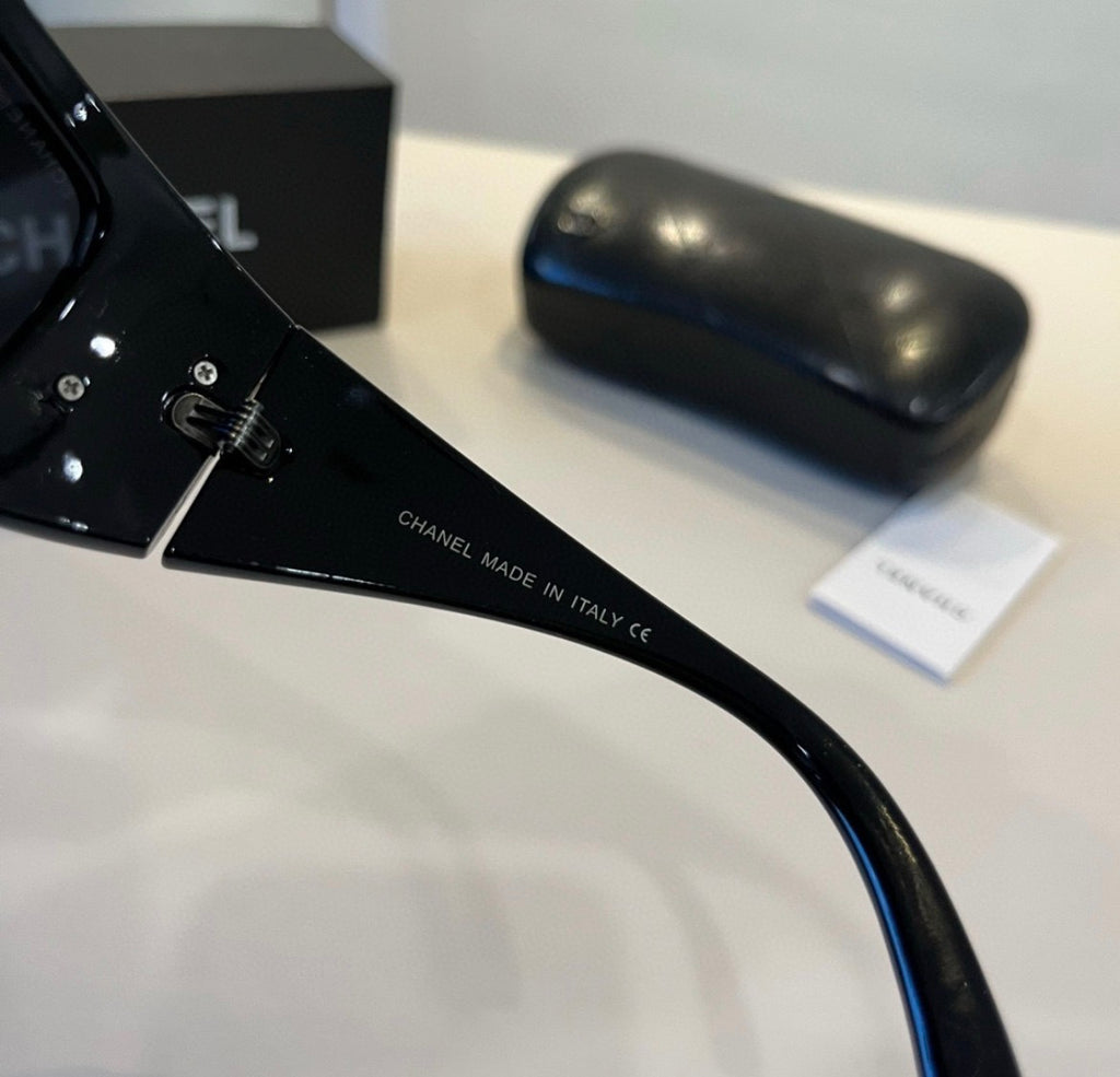 Chanel 6166 Black Shield Sunglasses