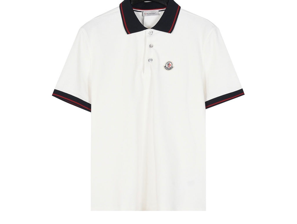 Moncler Logo Patch Cotton Piqué Polo Shirt