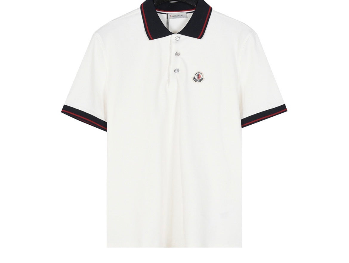 Moncler Logo Patch Cotton Piqué Polo Shirt