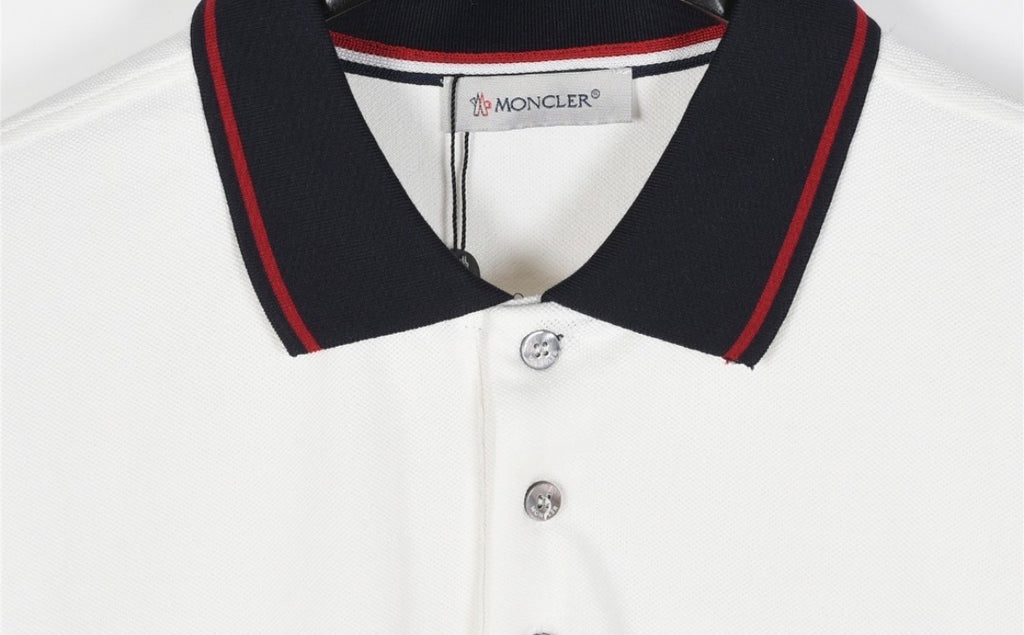 Moncler Logo Patch Cotton Piqué Polo Shirt