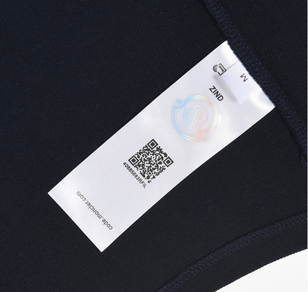 Moncler Logo Patch Cotton Piqué Polo Shirt – Navy & White