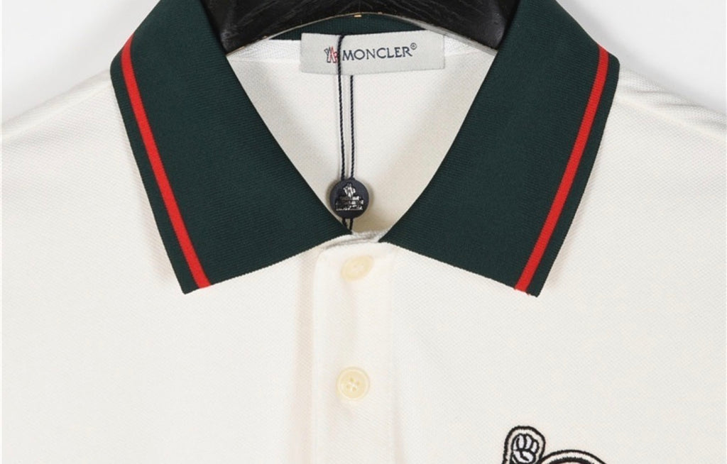 Moncler Embroidered Logo Cotton Piqué Polo
