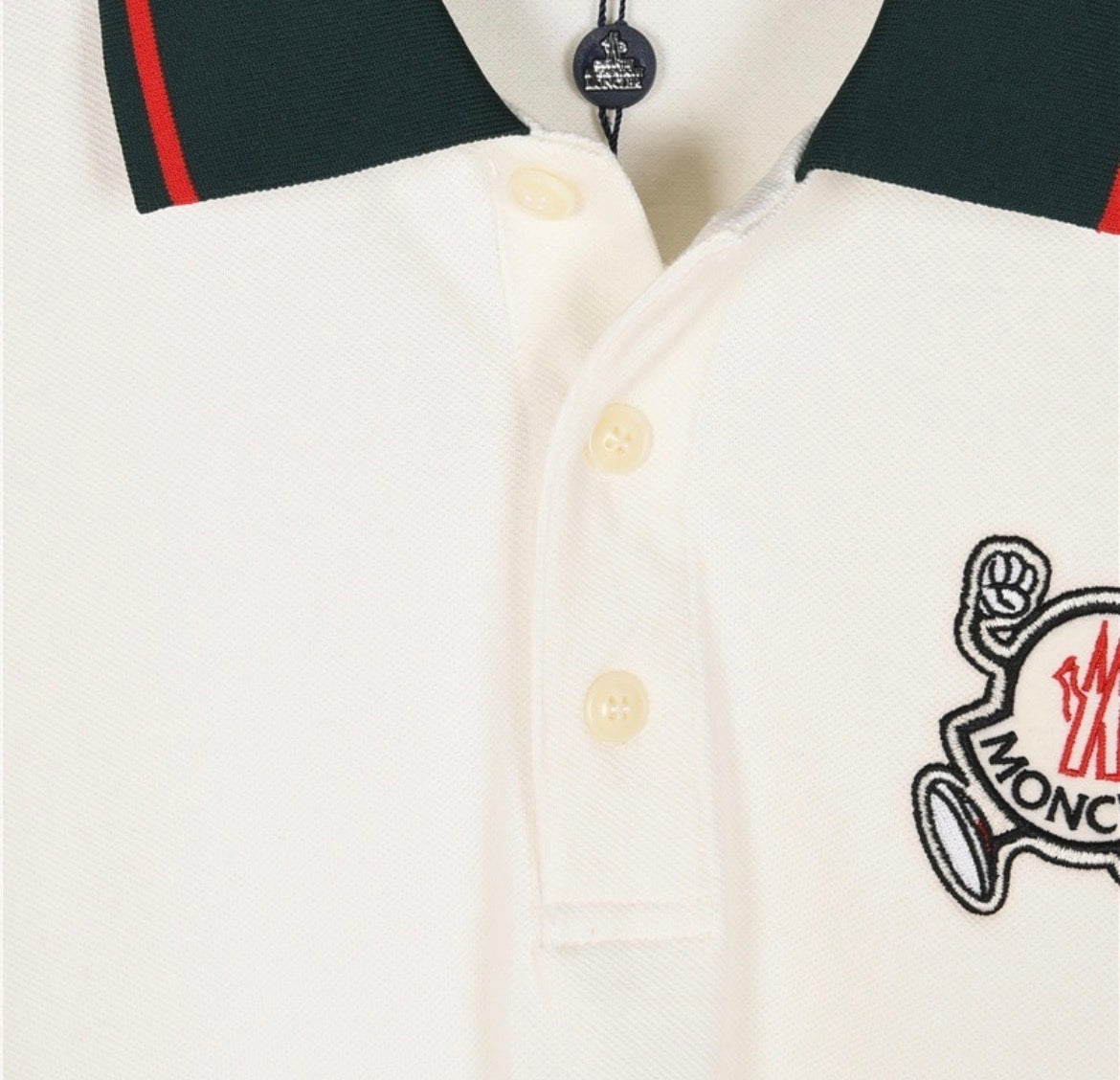 Moncler Embroidered Logo Cotton Piqué Polo