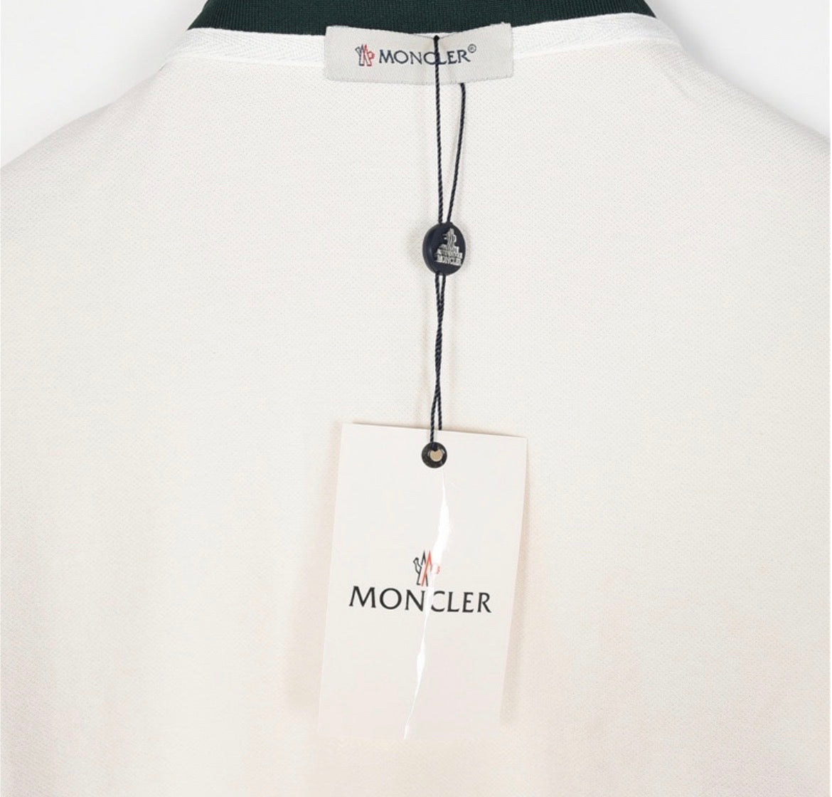 Moncler Embroidered Logo Cotton Piqué Polo