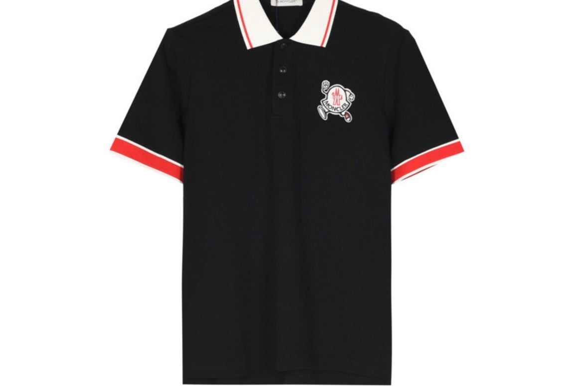 Moncler Embroidered Logo Cotton Piqué Polo