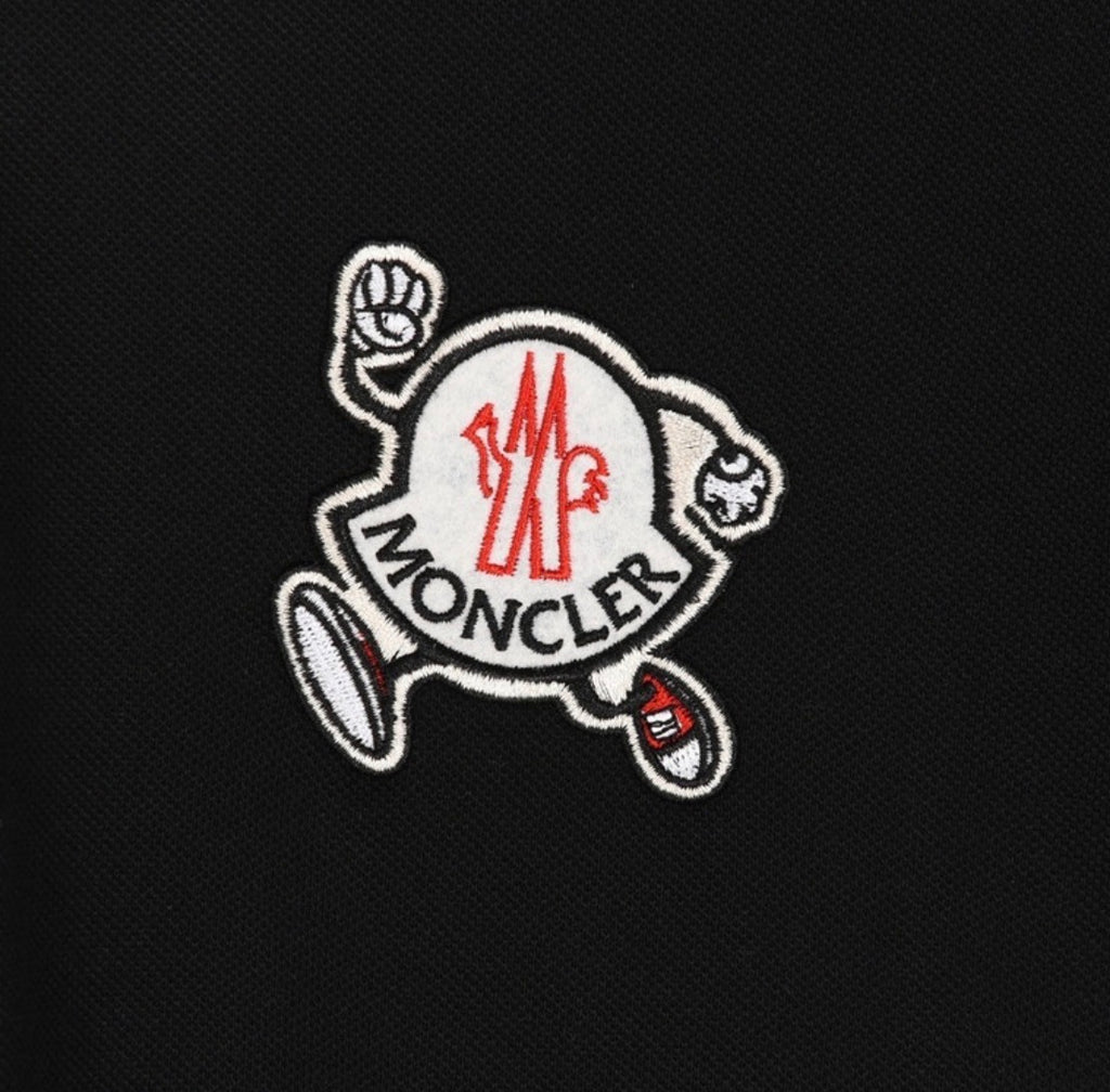 Moncler Navy Embroidered Logo Cotton Piqué Polo